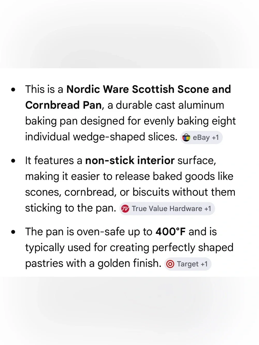 Nordic Ware Black 8-Slice Cast Aluminum Wedge Pan